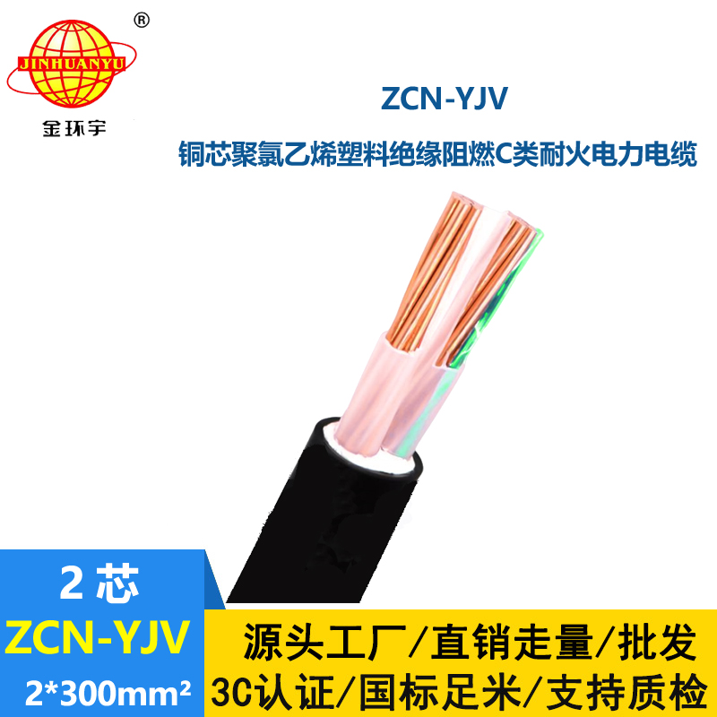 金環宇電線電纜 二芯yjv電纜 深圳阻燃耐火電纜廠家批發ZCN-YJV